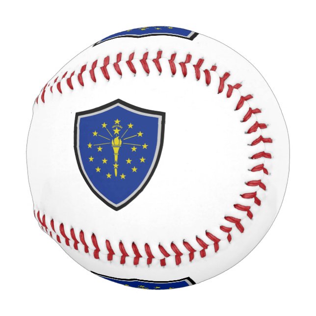 Indiana shield flag baseball (Front Right)