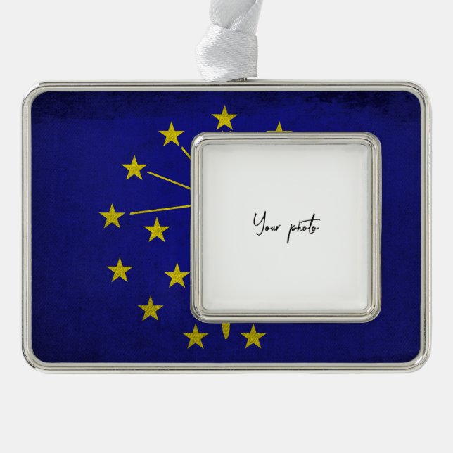 Indiana Silver Plated Framed Ornament (Front)