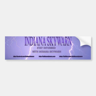 Indiana Skywarn Logo Bumper Sticker
