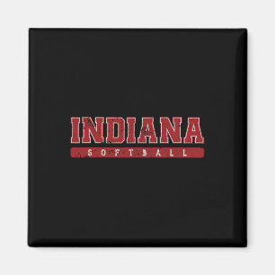 Indiana Softll Red Vintage Text  Magnet
