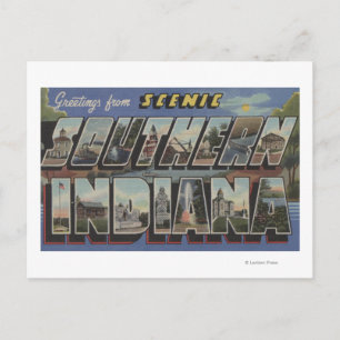 Indiana (Southern) - Large Letter Scenes Postcard