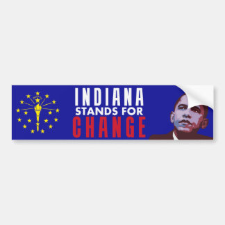 Indiana Stands for Change - Obama Bumper Sticker