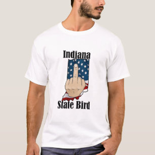 Indiana state bird t-shirt middle finger flag