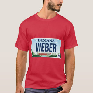 Indiana State custom Weber vanity license plate T-Shirt