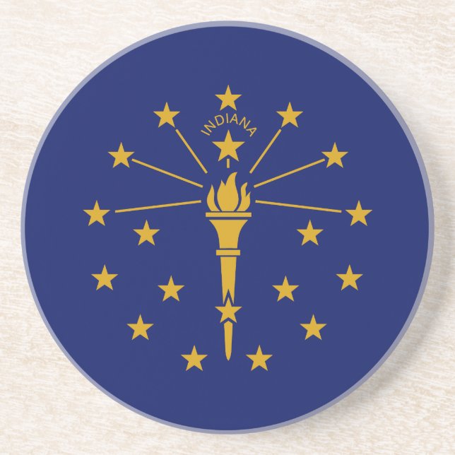Indiana State Flag Coaster (Front)