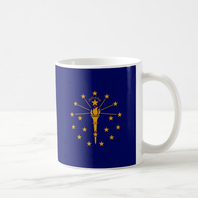 Indiana State Flag Design Coffee Mug (Right)