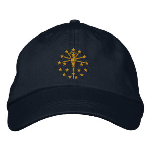 Indiana State Flag Design Embroidered Hat