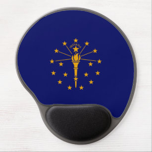 Indiana State Flag Design Gel Mouse Pad