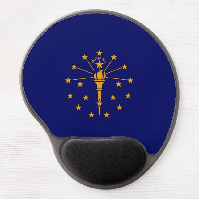 Indiana State Flag Design Gel Mouse Pad (Front)
