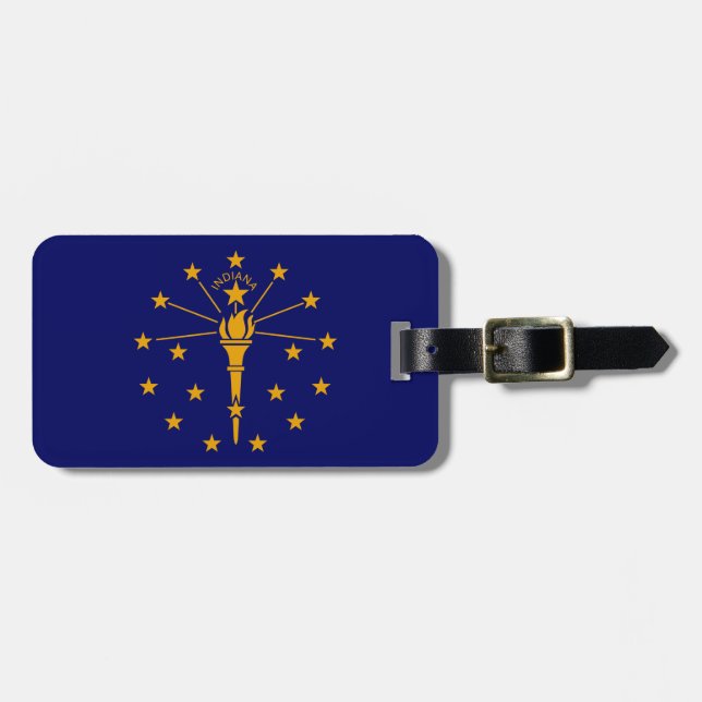 Indiana State Flag Design Luggage Tag (Front Horizontal)