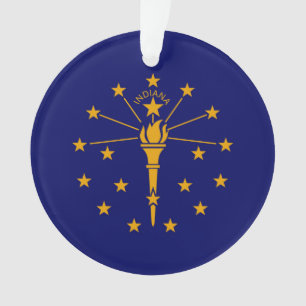 Indiana State Flag Design Ornament