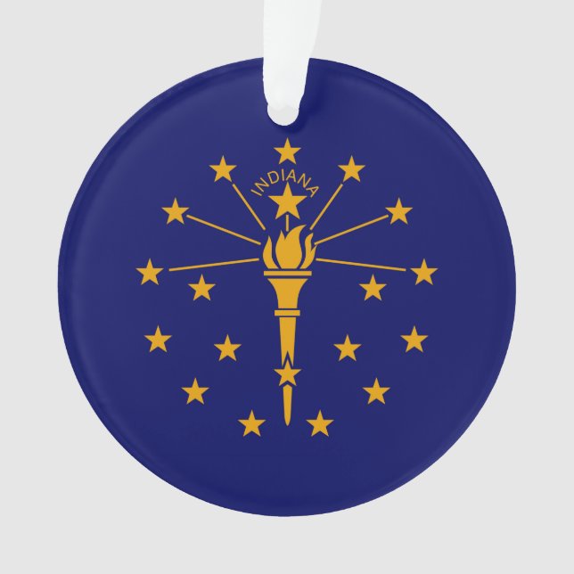 Indiana State Flag Design Ornament (Front)