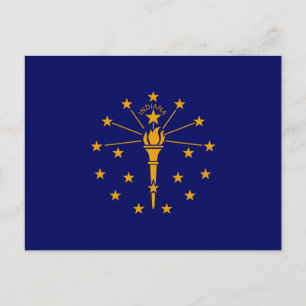 Indiana State Flag Design Postcard