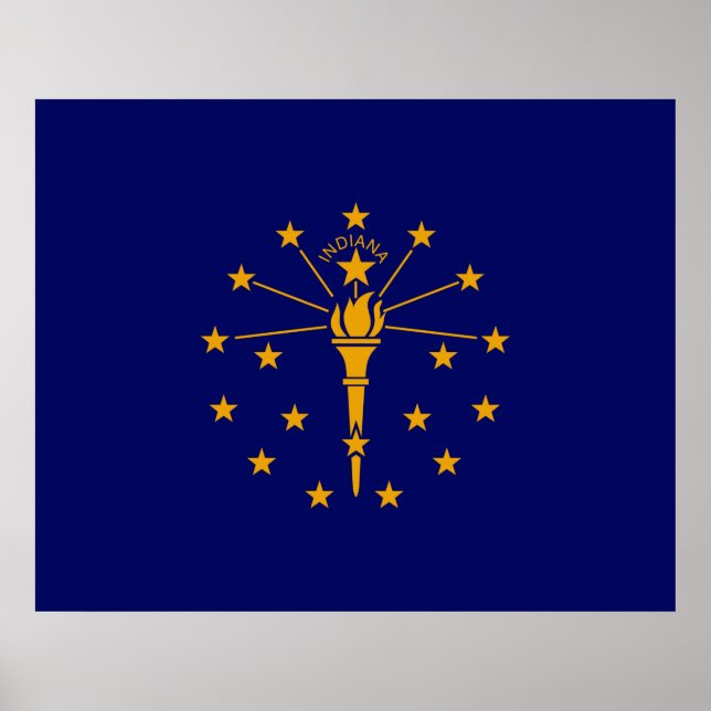 Indiana State Flag Design Poster (Front)