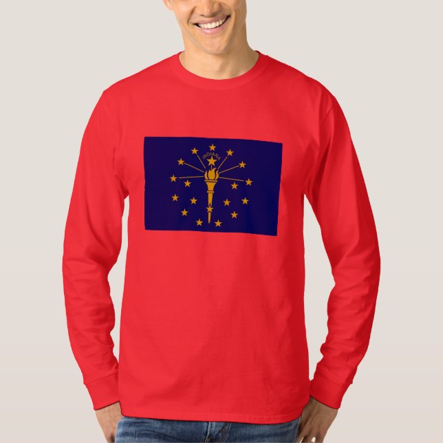Indiana State Flag Design T-Shirt (Front)