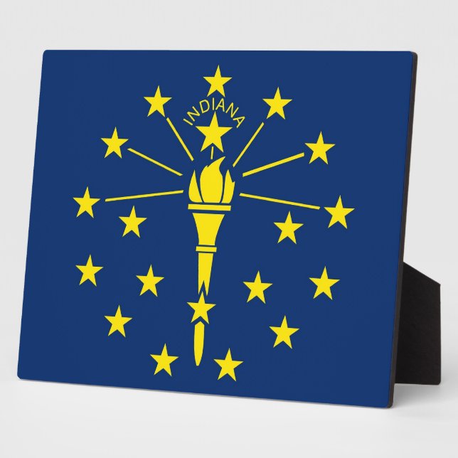 Indiana State Flag Plaque (Side)