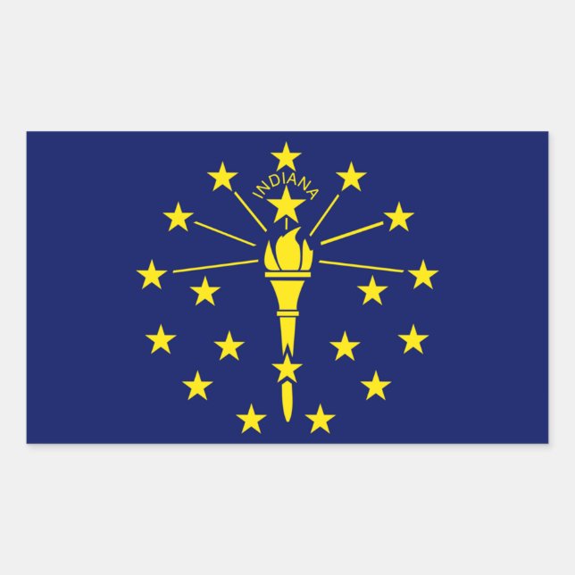 Indiana State Flag Sticker (Front)