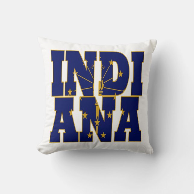 Indiana state flag text cushion (Front)