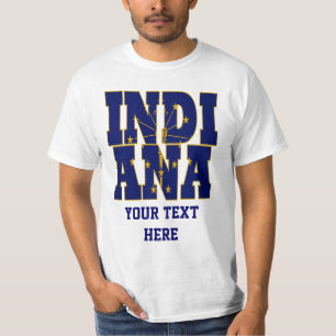 Indiana state flag text T-Shirt