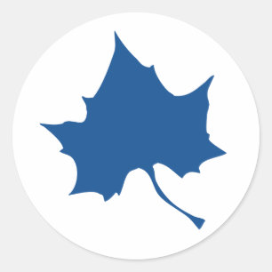 Indiana State Leaf Classic Round Sticker