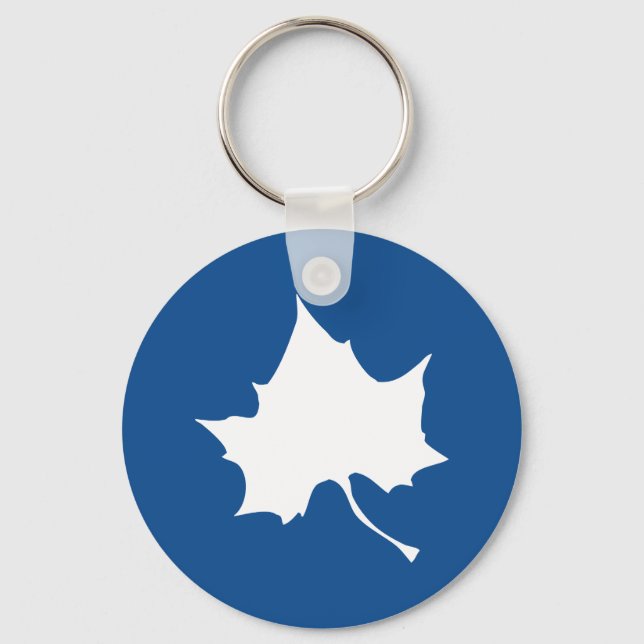 Indiana State Leaf Key Ring (Front)