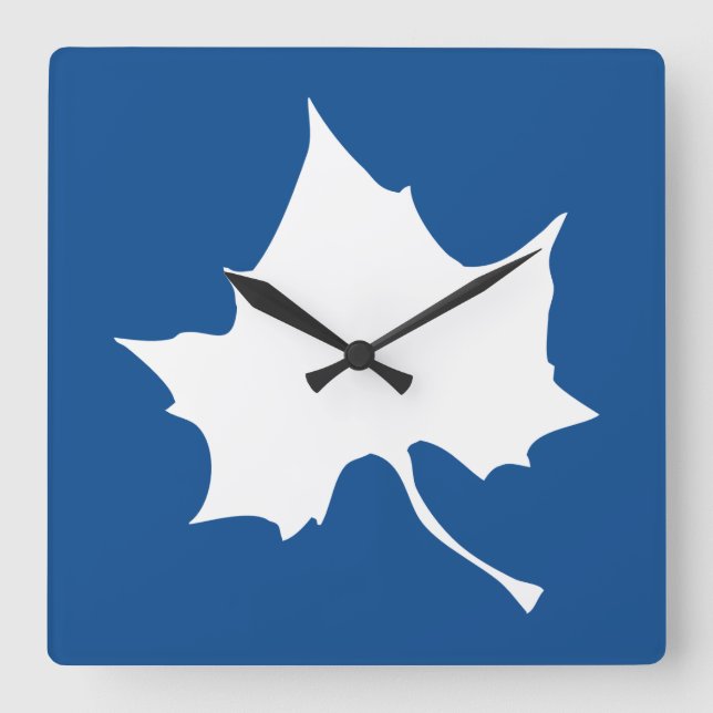 Indiana State Leaf Square Wall Clock (Front)