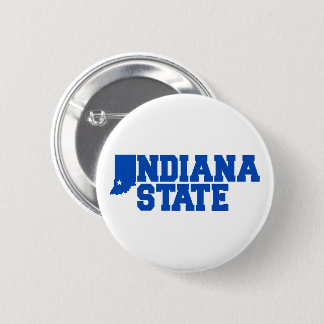 Indiana State Logo 6 Cm Round Badge (Front & Back)