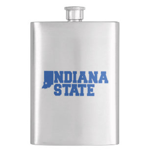 Indiana State Logo Hip Flask