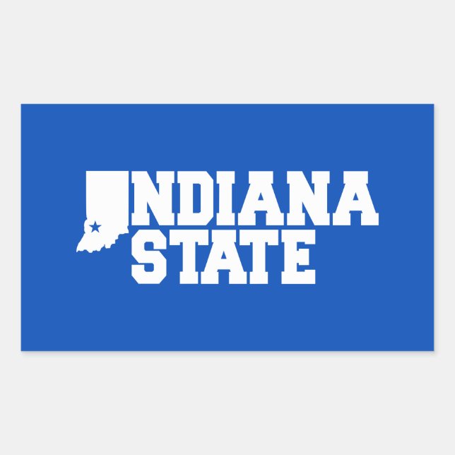 Indiana State Logo Rectangular Sticker (Front)