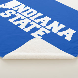 Indiana State Logo Sherpa Blanket