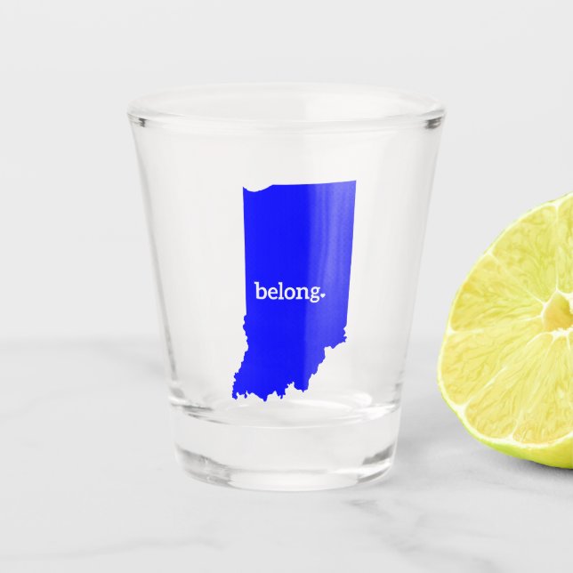 Indiana State Map Belong Shot Glass (Front)