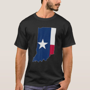 INDIANA STATE MAP TEXAS TX Flag Roots Men Women Gi T-Shirt