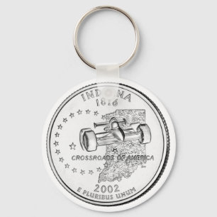 Indiana State Quarter Key Ring