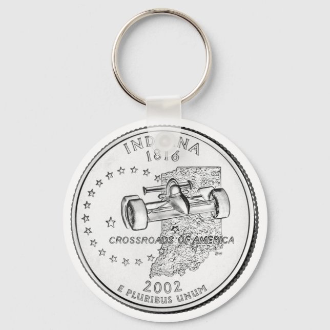 Indiana State Quarter Key Ring (Front)
