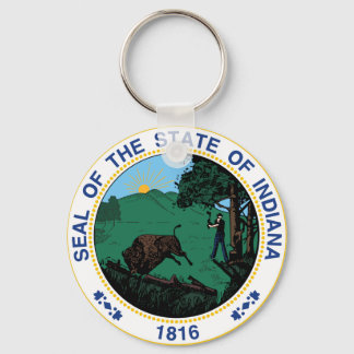 Indiana State Seal Keychain