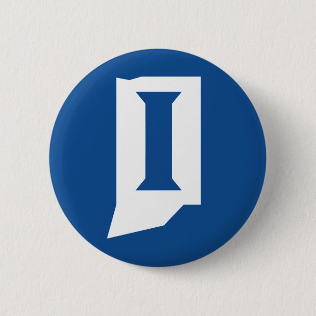 Indiana State University 6 Cm Round Badge (Front)