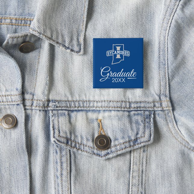 Indiana State University Graduation 15 Cm Square Badge (In Situ)