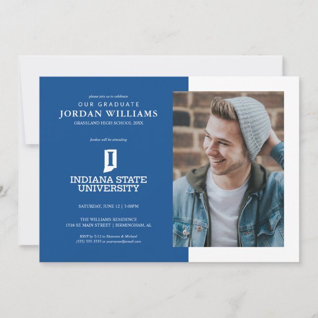 Indiana State University Graduation Invitation (Front)