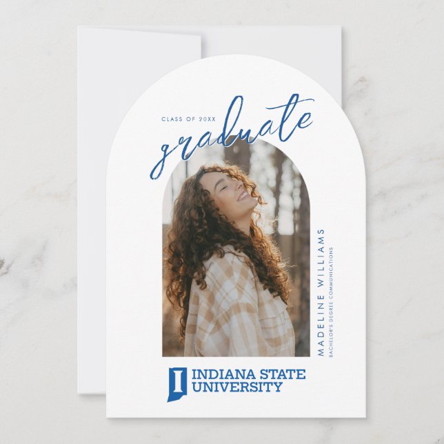 Indiana State University Graduation Invitation (Front)