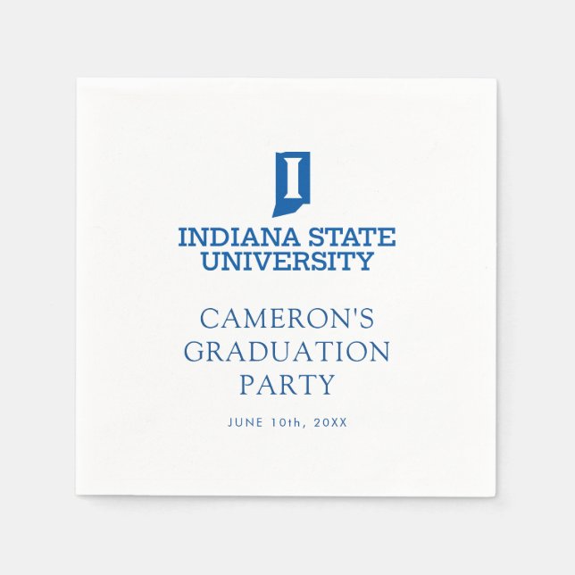 Indiana State University Graduation Napkin (Front)