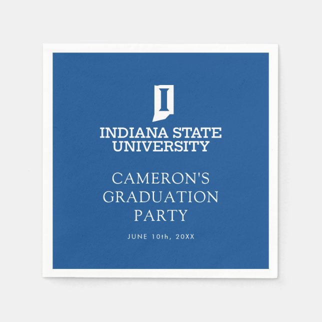Indiana State University Graduation Napkin (Front)