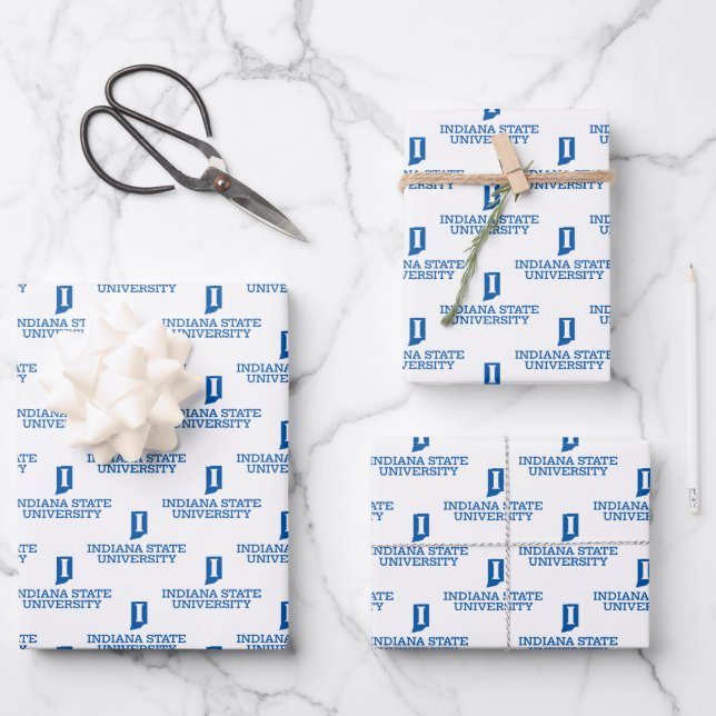 Indiana State University Graduation Wrapping Paper Sheet (Front)