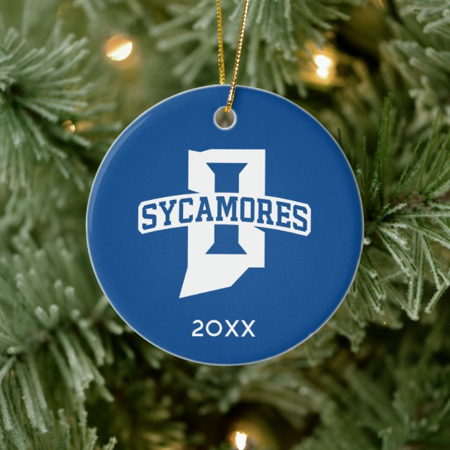 Indiana State University Holiday Ceramic Ornament (Tree)