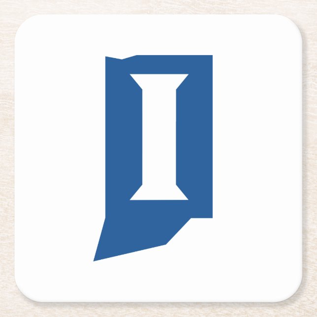 Indiana State University Square Paper Coaster (Front)