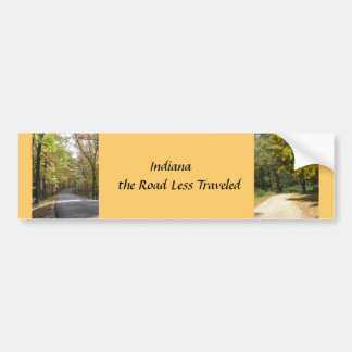 Indiana the Road Less Travelled Bumper Sticker