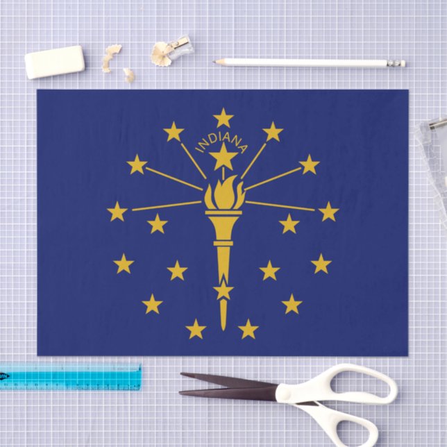 Indiana tissue paper, Indiana Flag tissue paper (Craft)