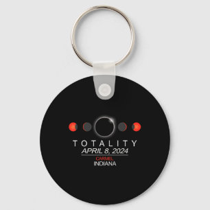 Indiana Total Solar Eclipse 2024 Key Ring