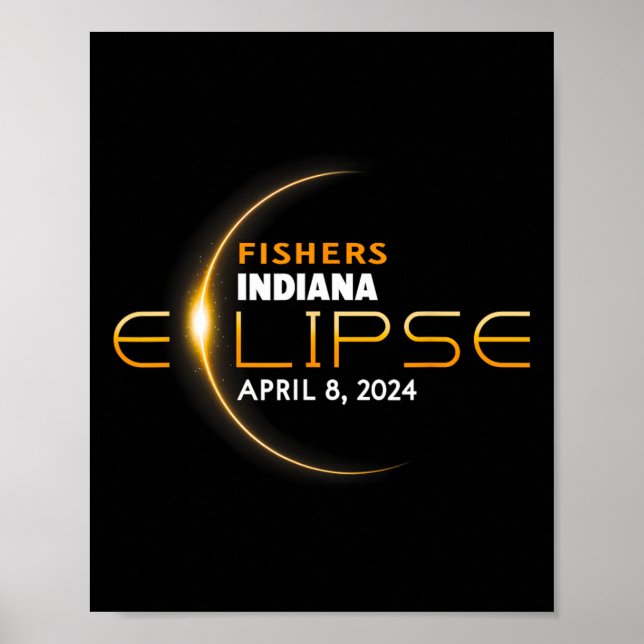 Indiana Total Solar Eclipse 2024  Poster (Front)