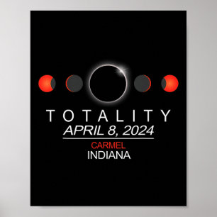 Indiana Total Solar Eclipse 2024 Poster
