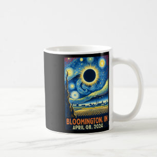 Indiana Total Solar Eclipse 2024 Starry Night Coffee Mug